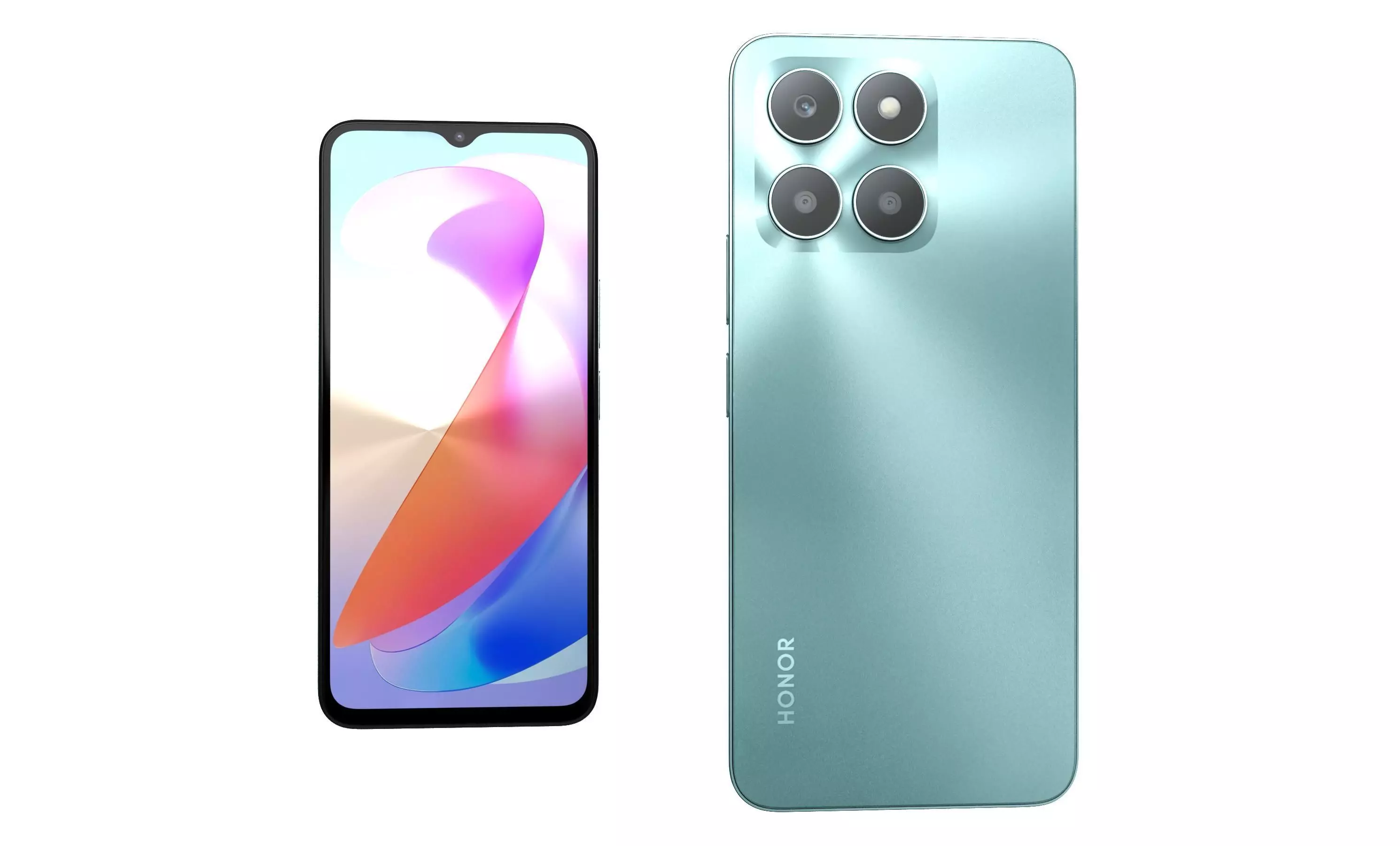 Honor X6a Green High Poly 3D model_1