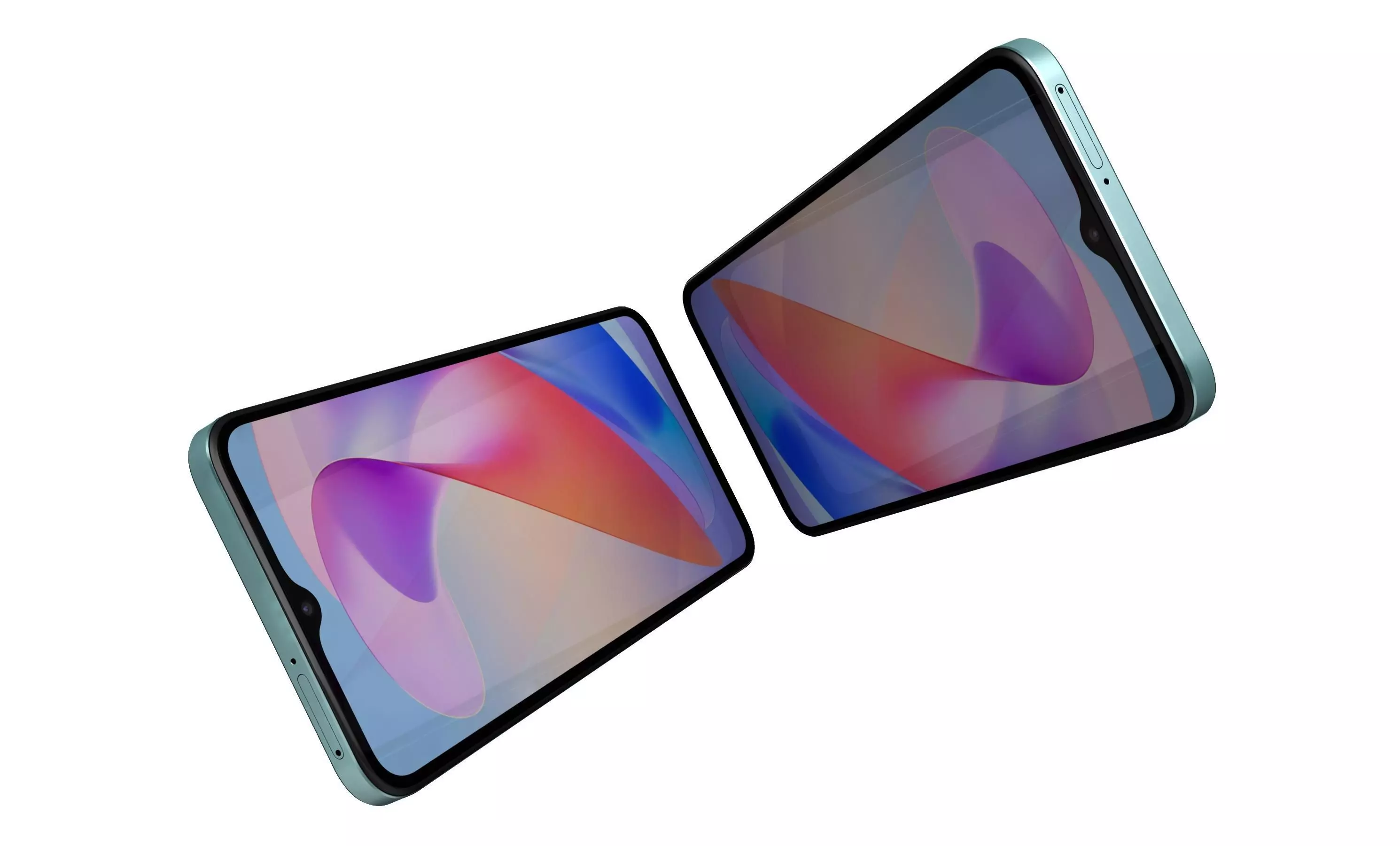 Honor X6a Green High Poly 3D model_3