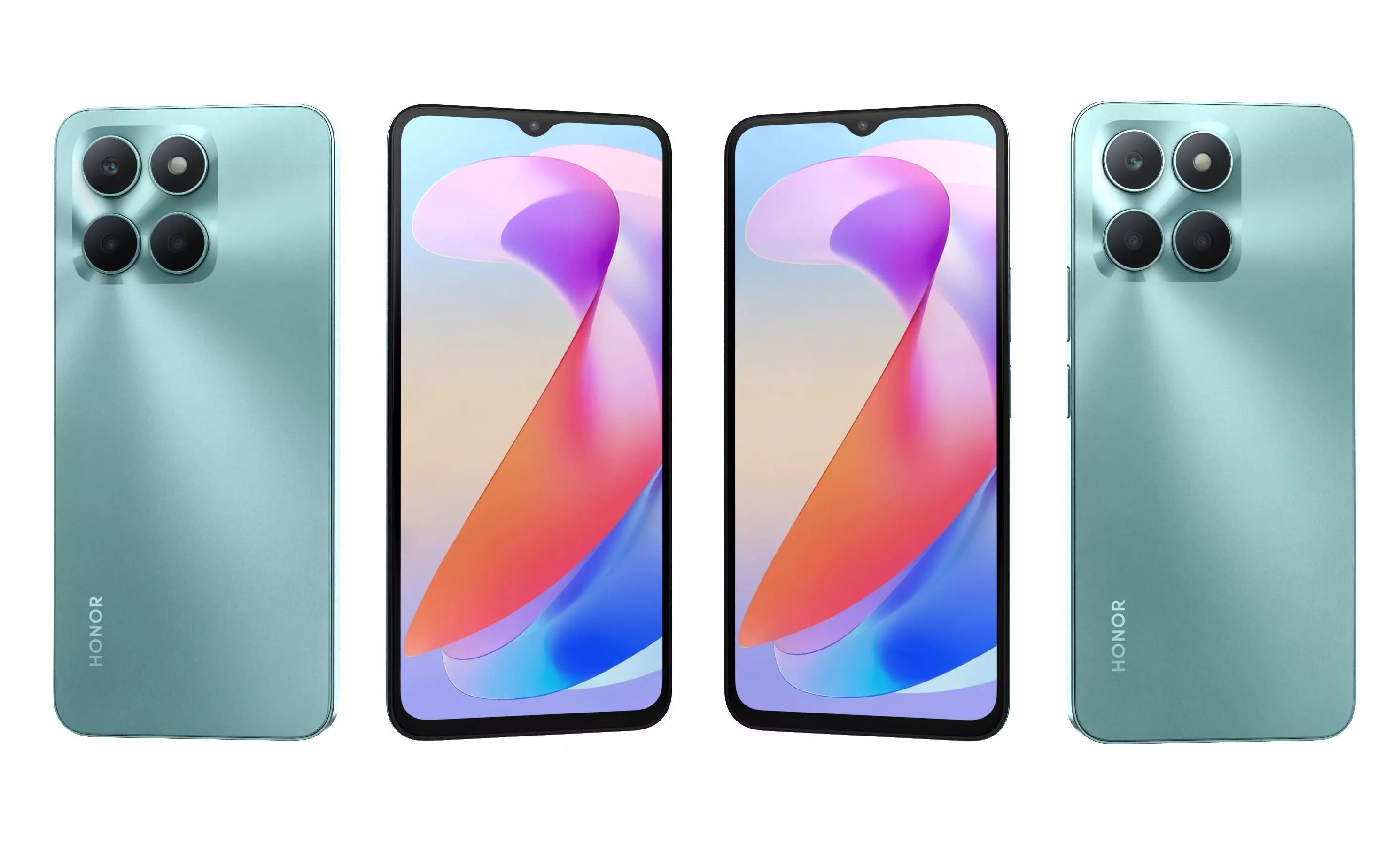 Honor X6a Green High Poly 3D model_26