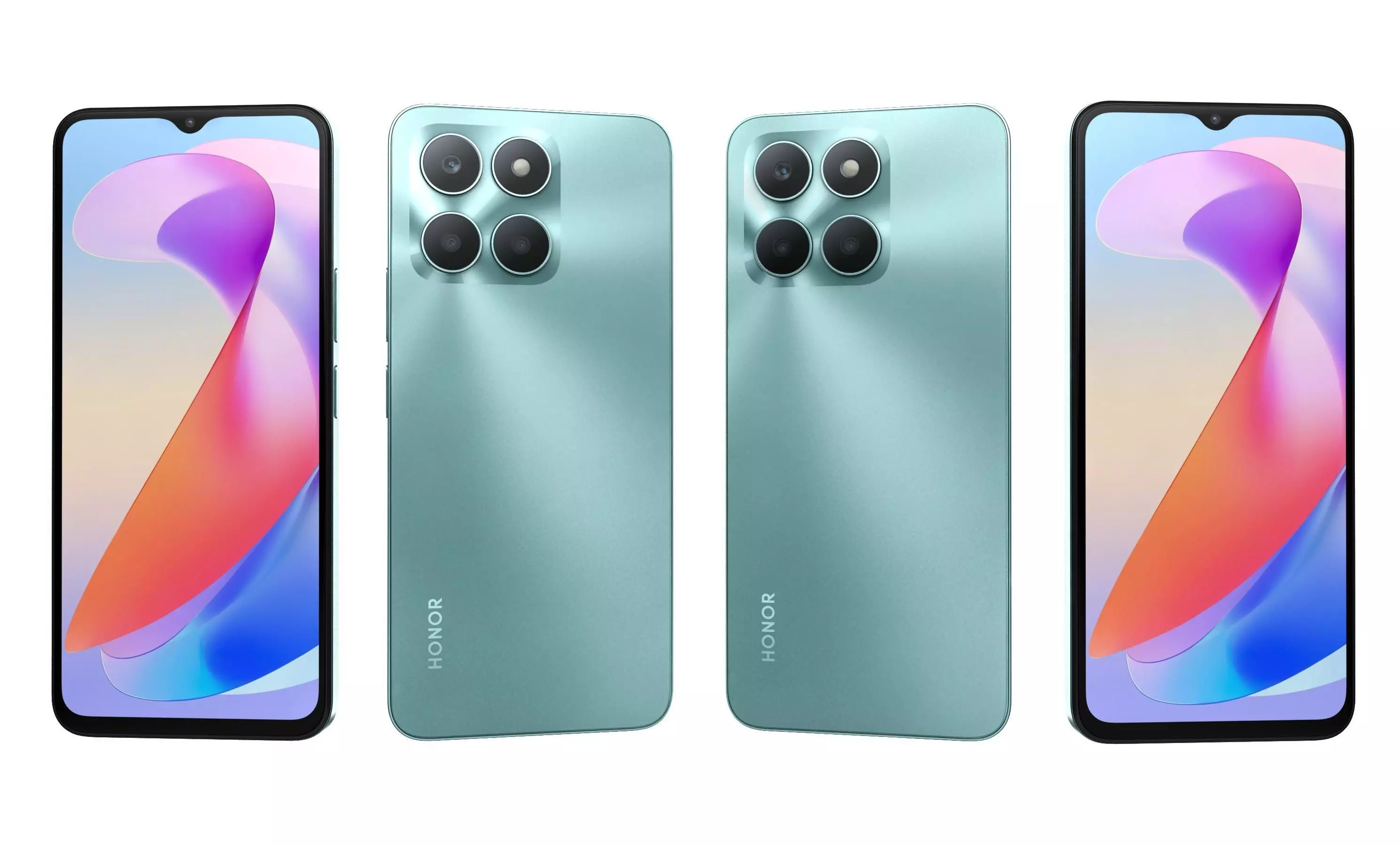 Honor X6a Green High Poly 3D model_24