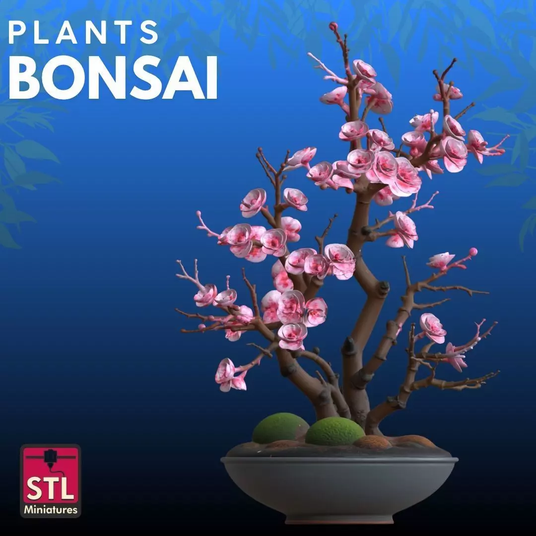 Bonsai Rose STL Artistic Nature 3D Model 3D print model_0