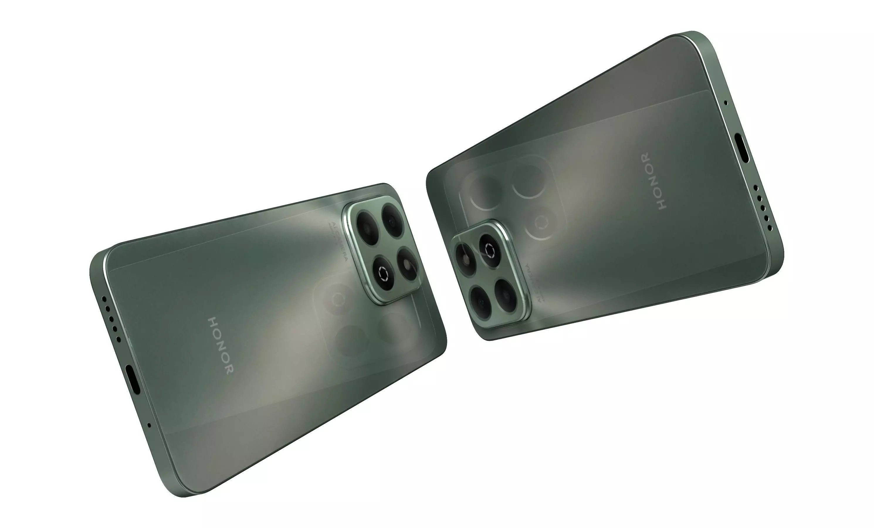 Honor X6b Forest Green High Poly 3D model_4