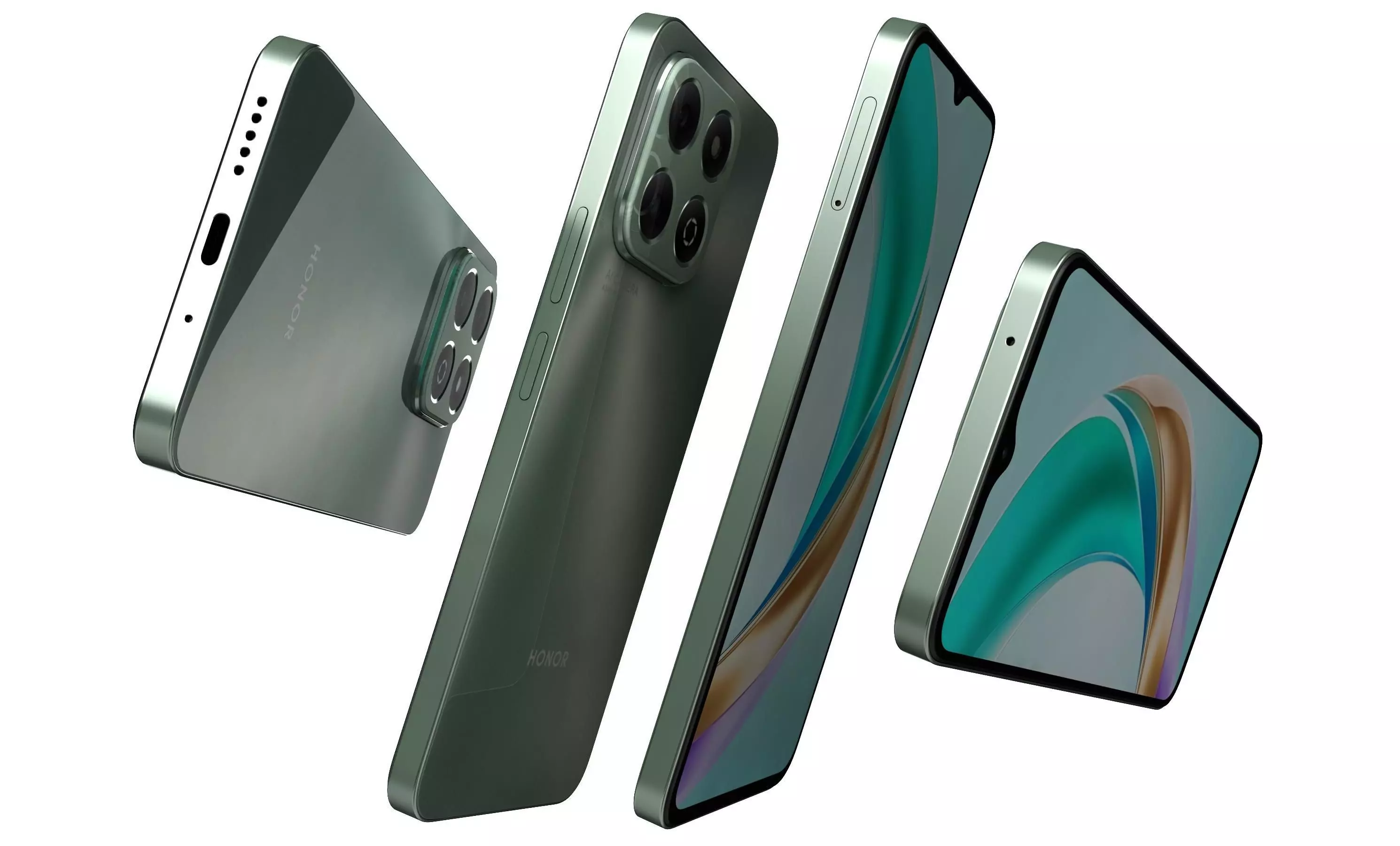 Honor X6b Forest Green High Poly 3D model_5