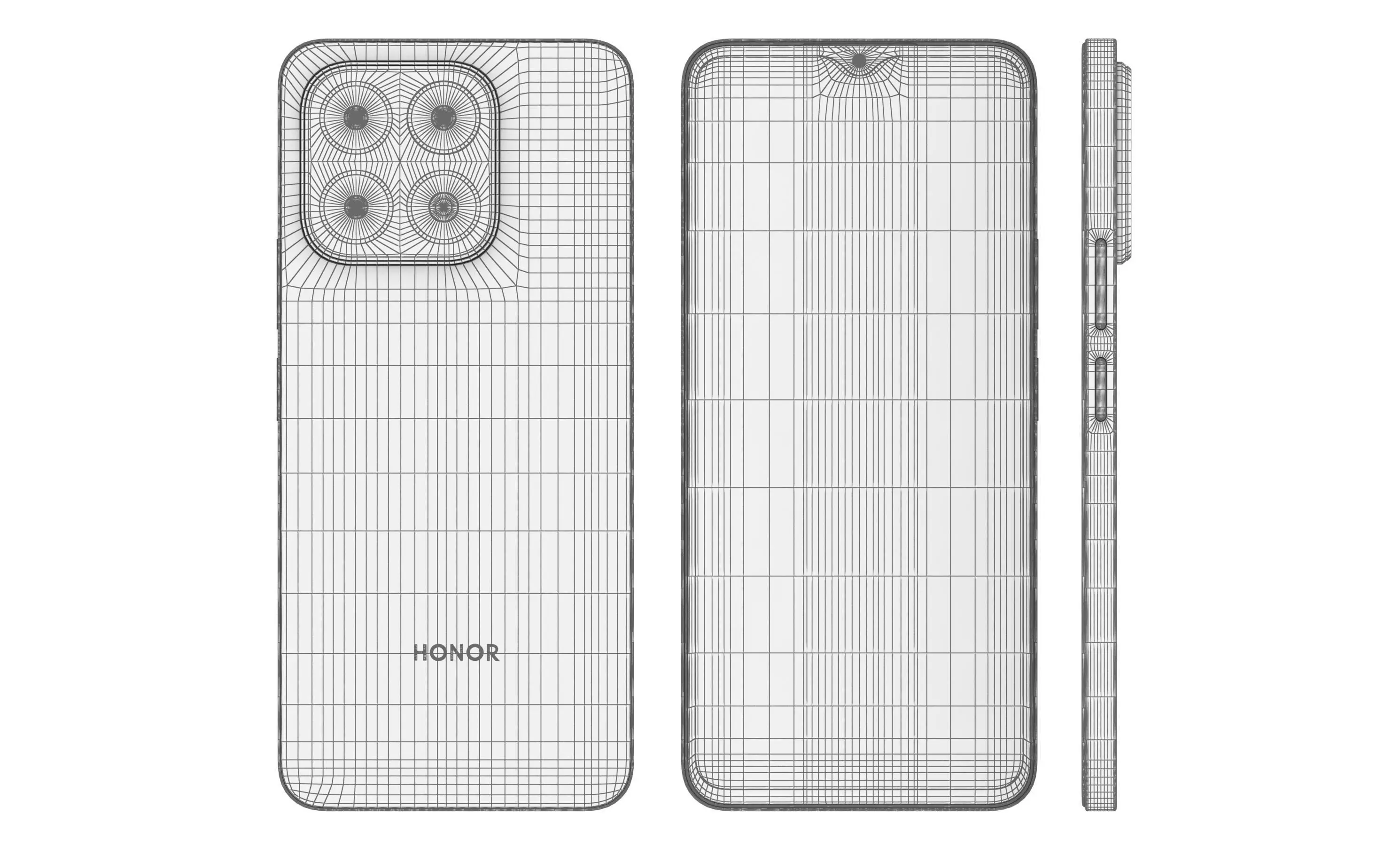 Honor X6b Forest Green High Poly 3D model_11