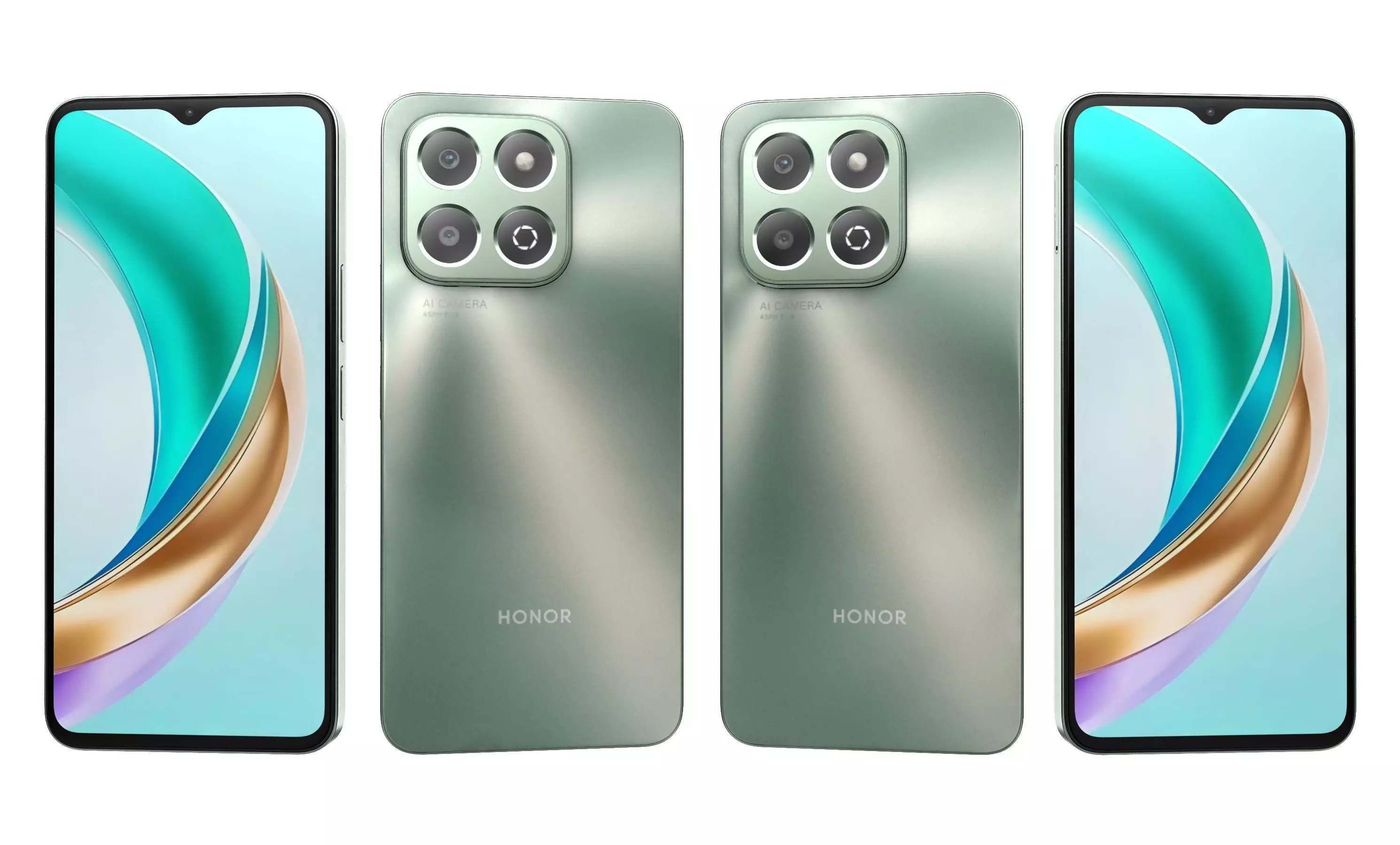 Honor X6b Forest Green High Poly 3D model_26