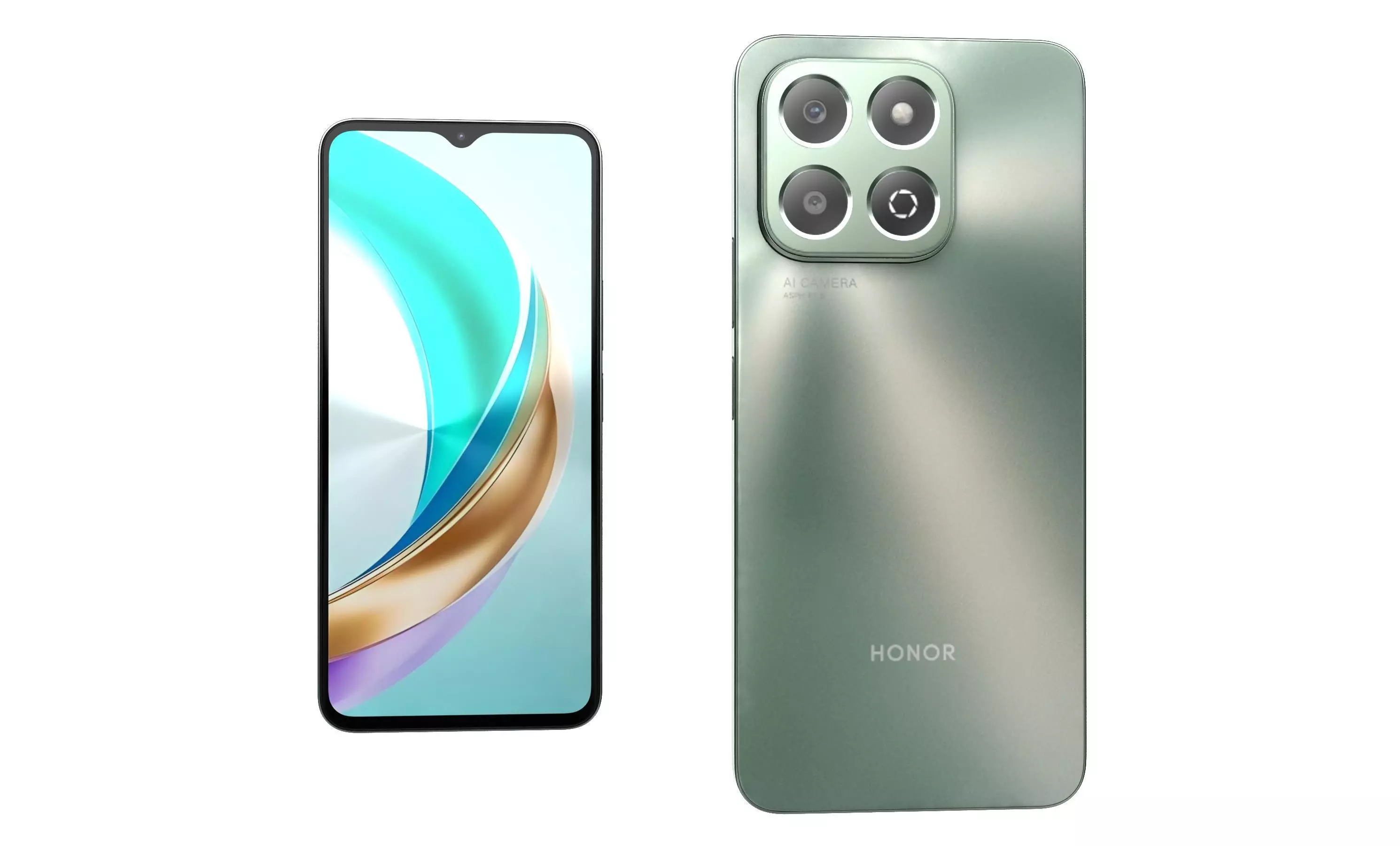 Honor X6b Forest Green High Poly 3D model_2