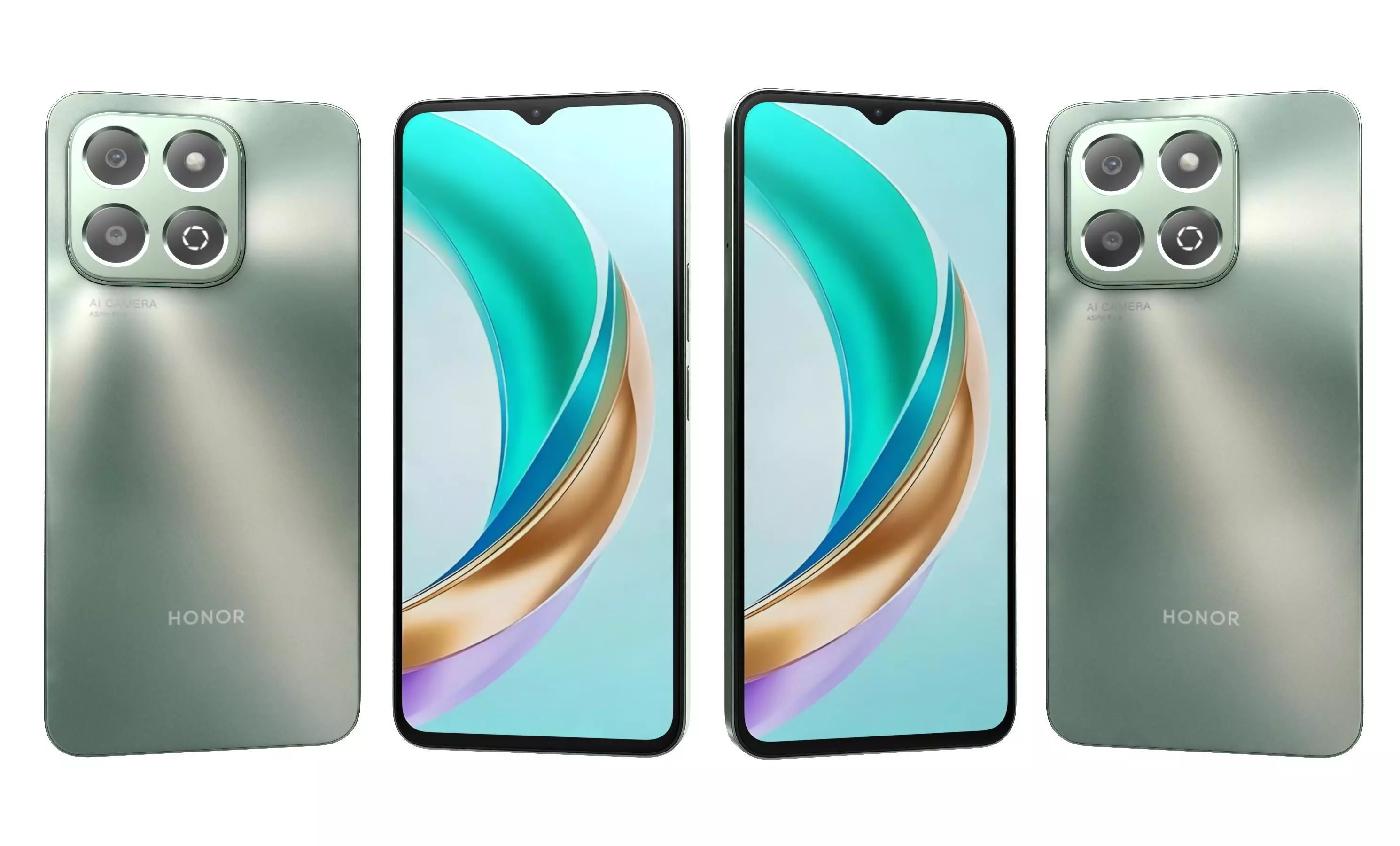 Honor X6b Forest Green High Poly 3D model_0