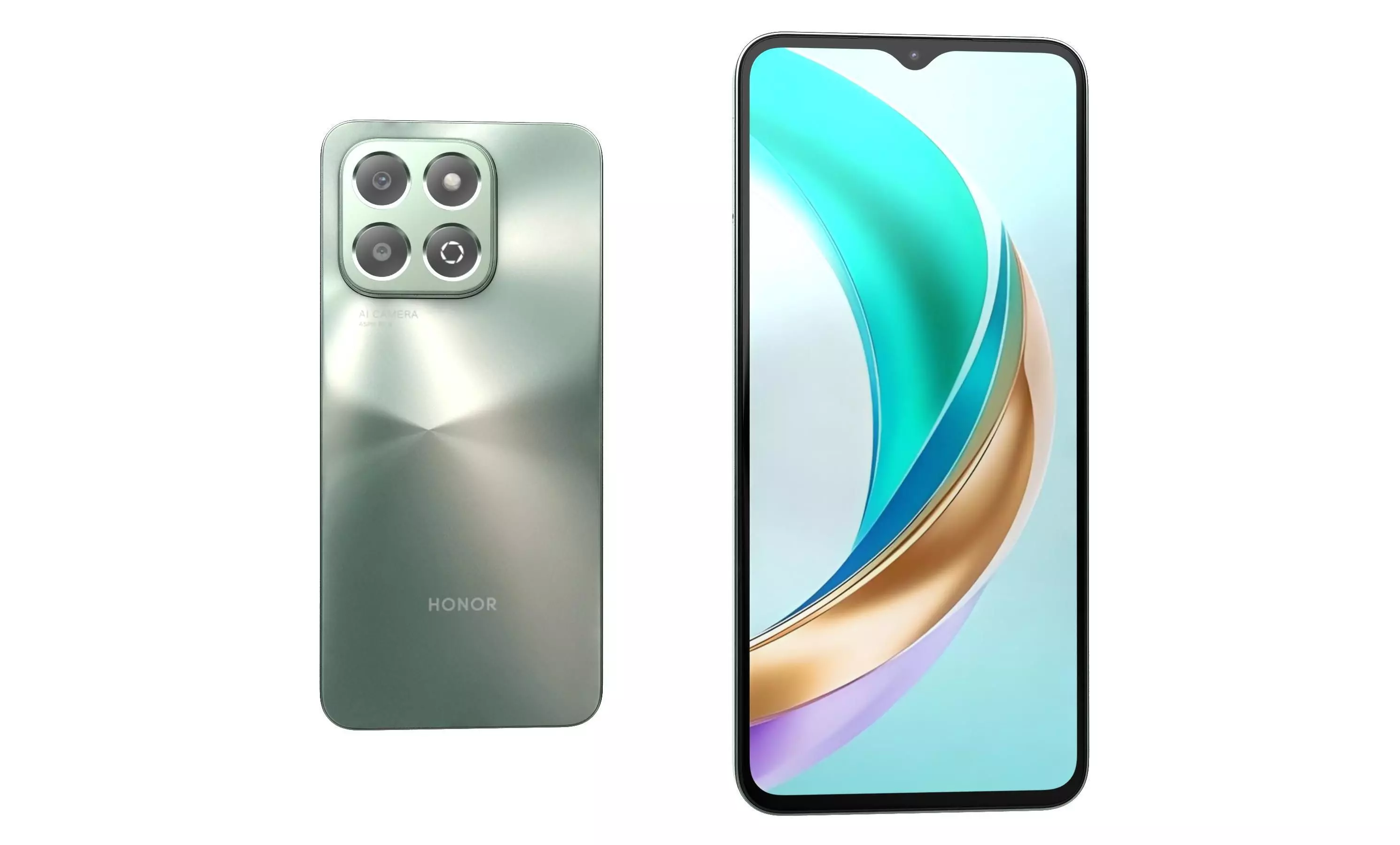 Honor X6b Forest Green High Poly 3D model_3