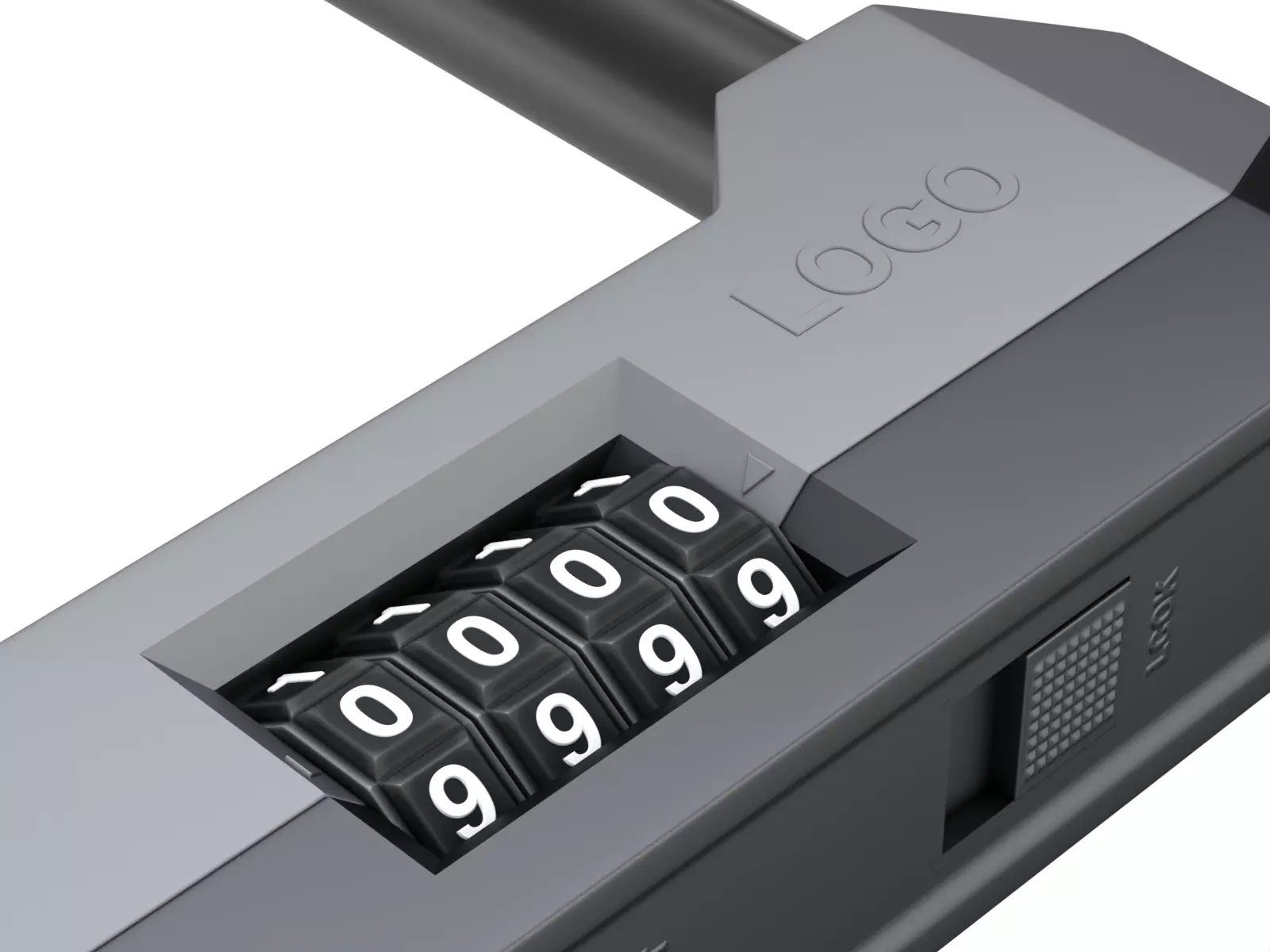 Combination Bicycle U-Lock 3D model_8