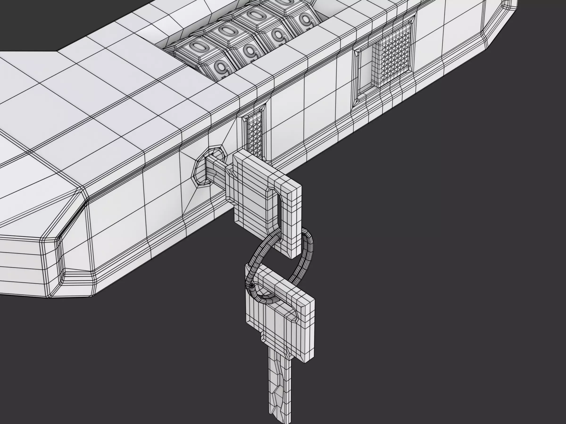 Combination Bicycle U-Lock 3D model_19