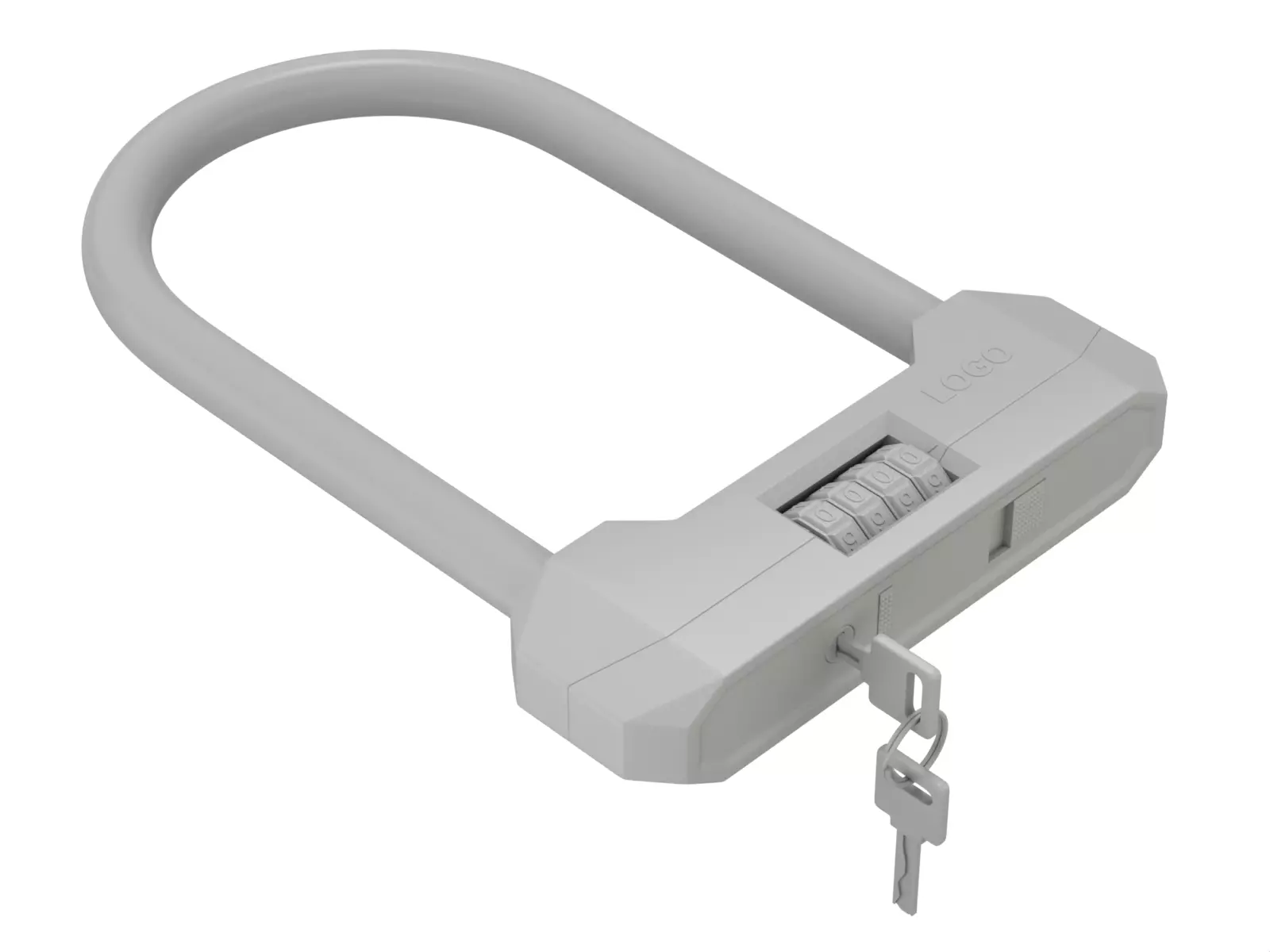 Combination Bicycle U-Lock 3D model_14