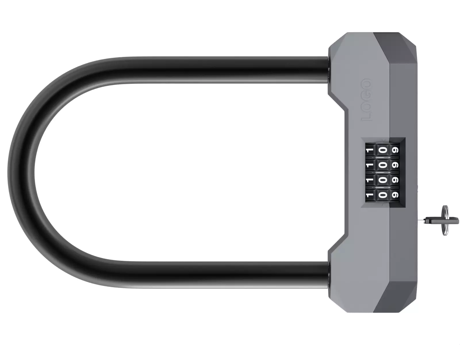 Combination Bicycle U-Lock 3D model_5