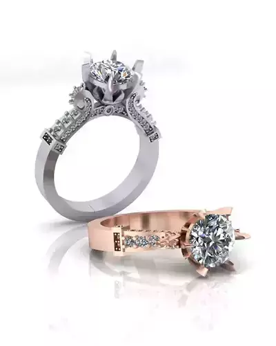 solitaire engagement jewelry ring
