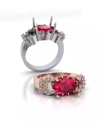 oval engagement jewelry ring