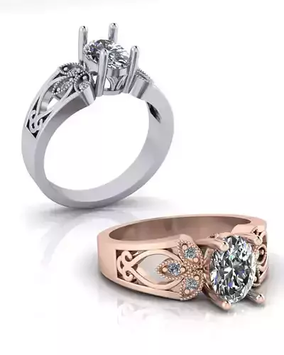 oval engagement jewelry ring