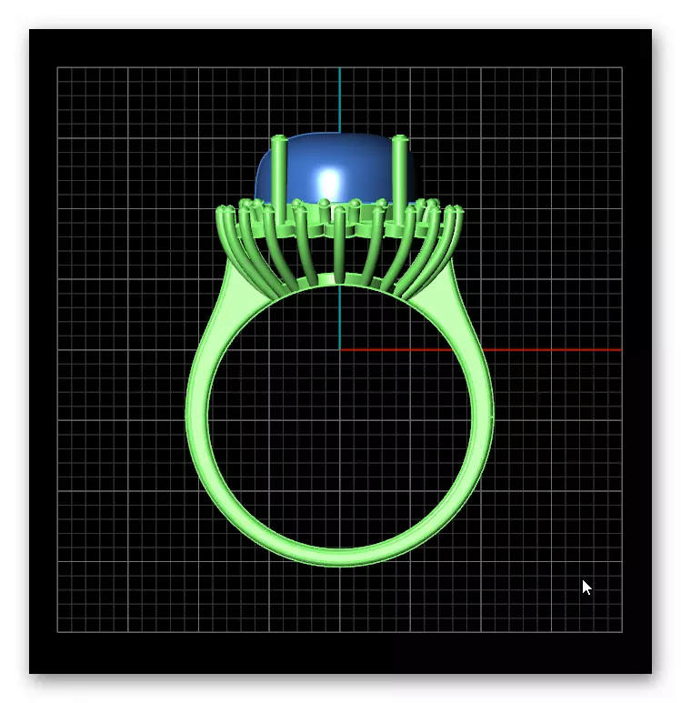 oval halo cluster jewelry ring 3D print model_2