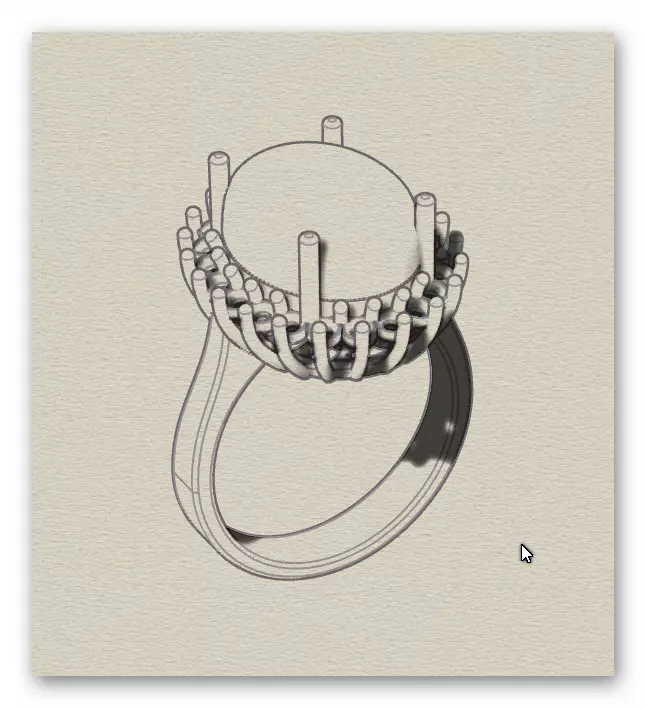 oval halo cluster jewelry ring 3D print model_8