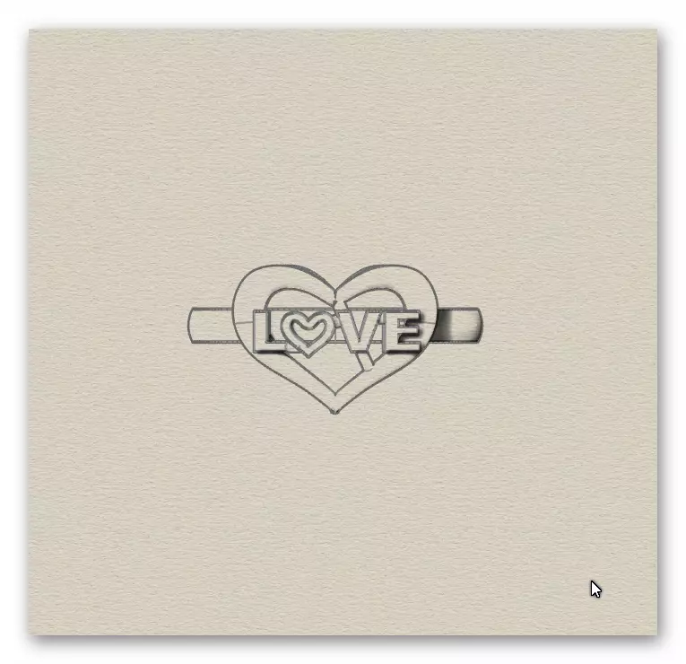 heart love gold ring 3D print model_5