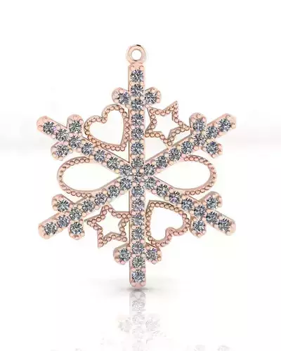 snow shape jewelry pendant