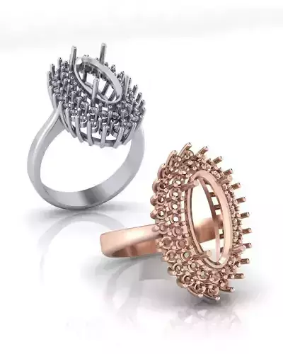 oval cluster jewelry ring