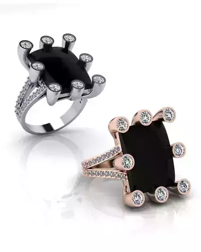 rectangle high jewelry ring