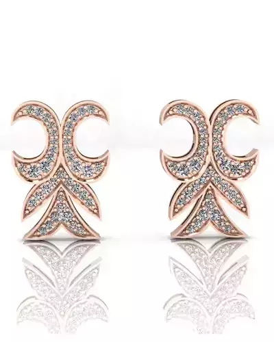 floral jewelry earring