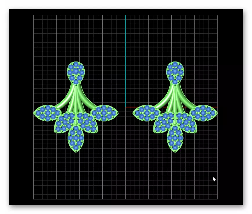 pear and marquise shape pave setting jewelry earring 3D print model_4