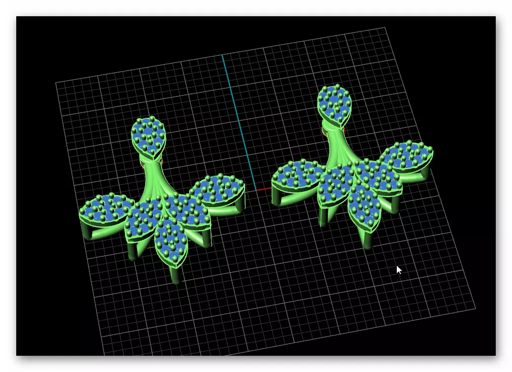 pear and marquise shape pave setting jewelry earring 3D print model_1