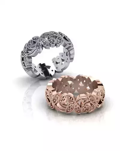 floral eternity jewelry ring