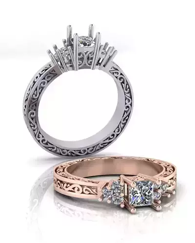 solitaire engagement high jewelry ring