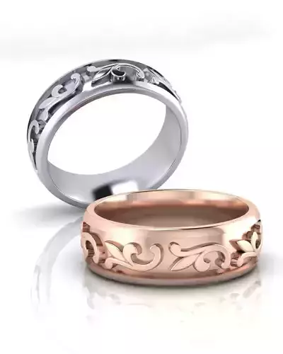 eternity floral gold ring