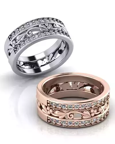 floral engagement jewelry ring