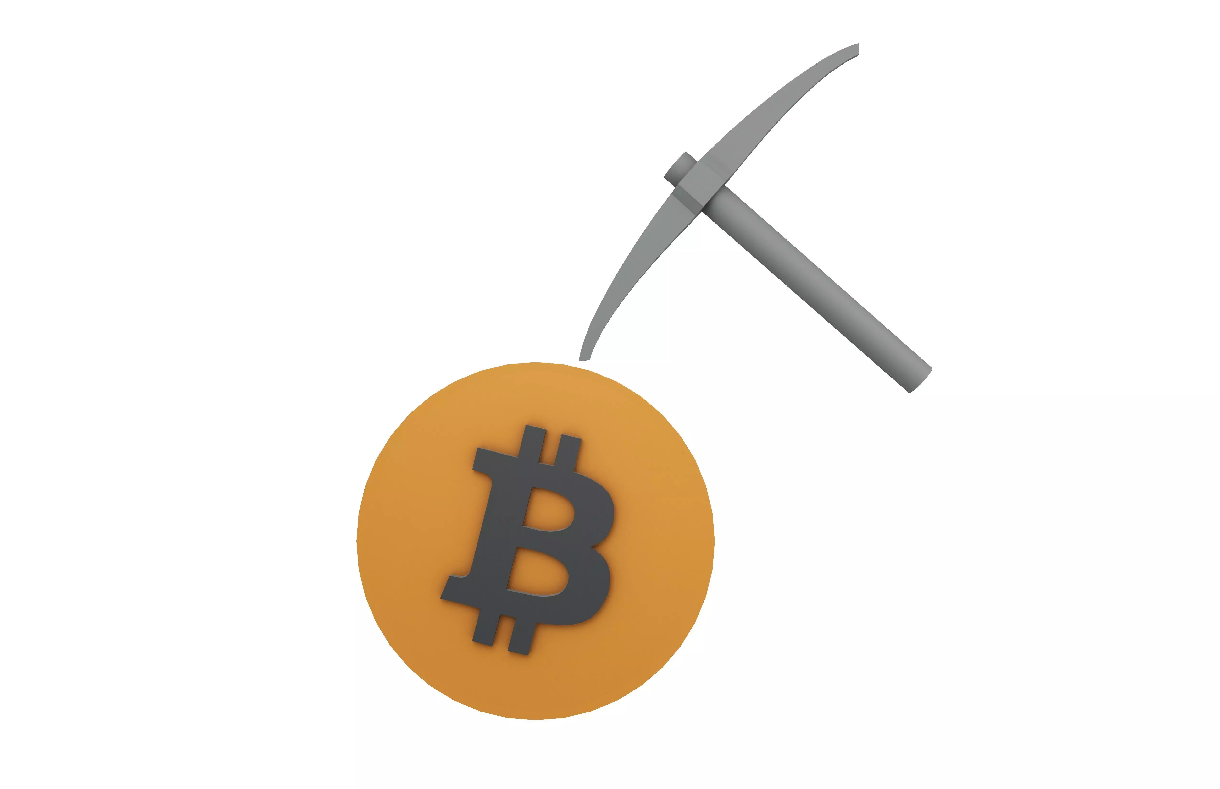 Mining Crypto Icon v1 002 Low-poly 3D model_3
