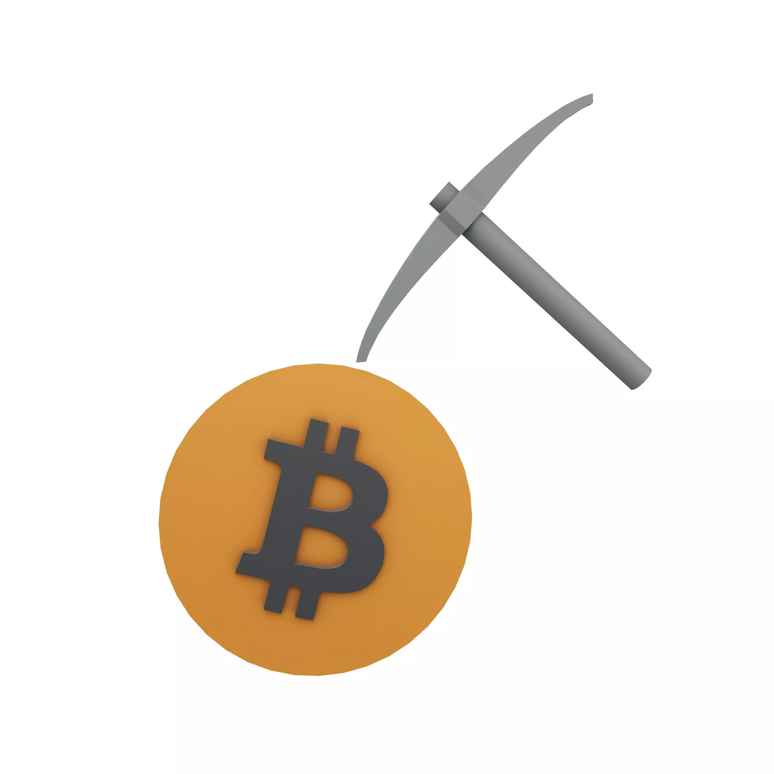 Mining Crypto Icon v1 002 Low-poly 3D model_0