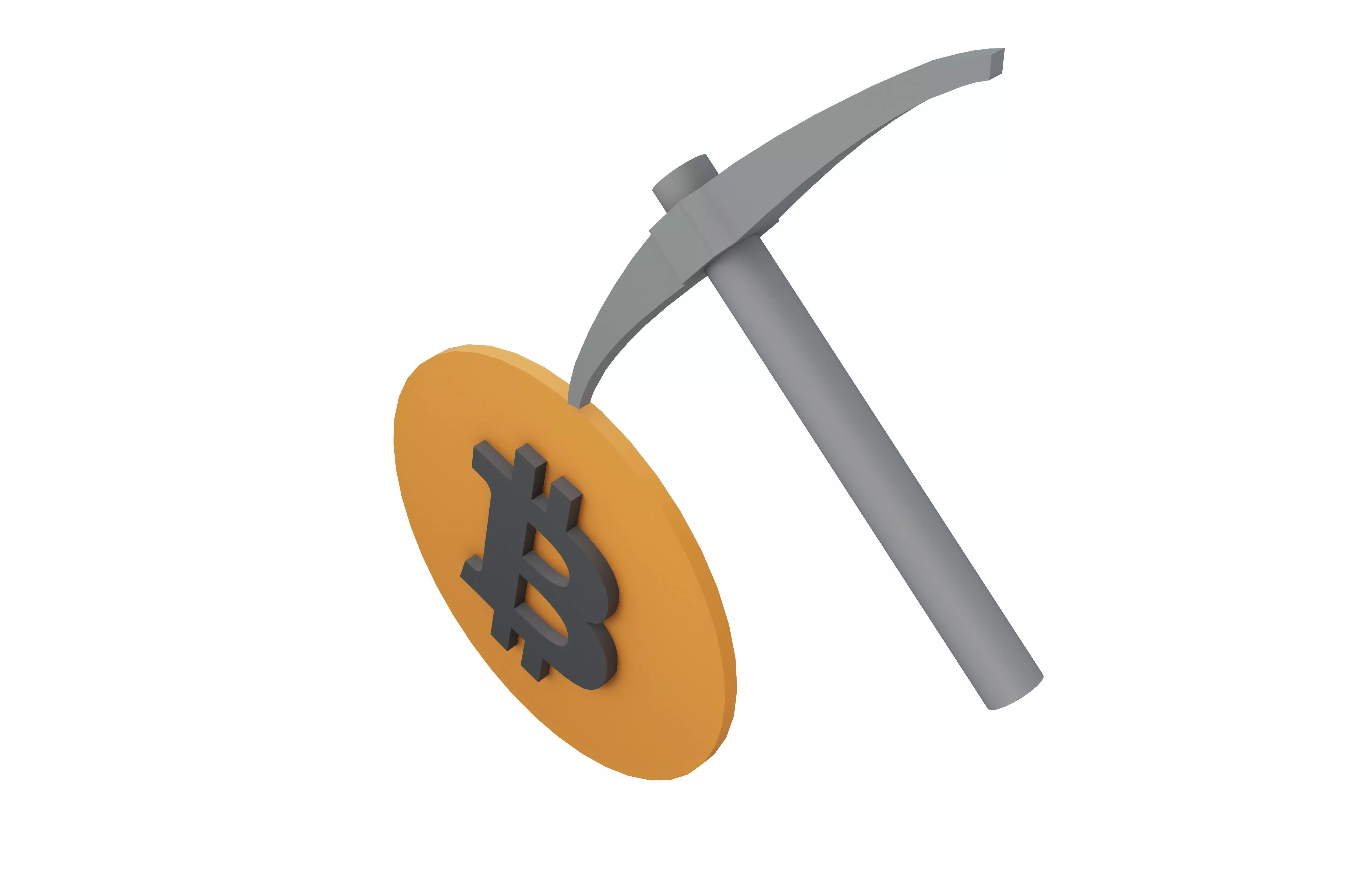 Mining Crypto Icon v1 002 Low-poly 3D model_1