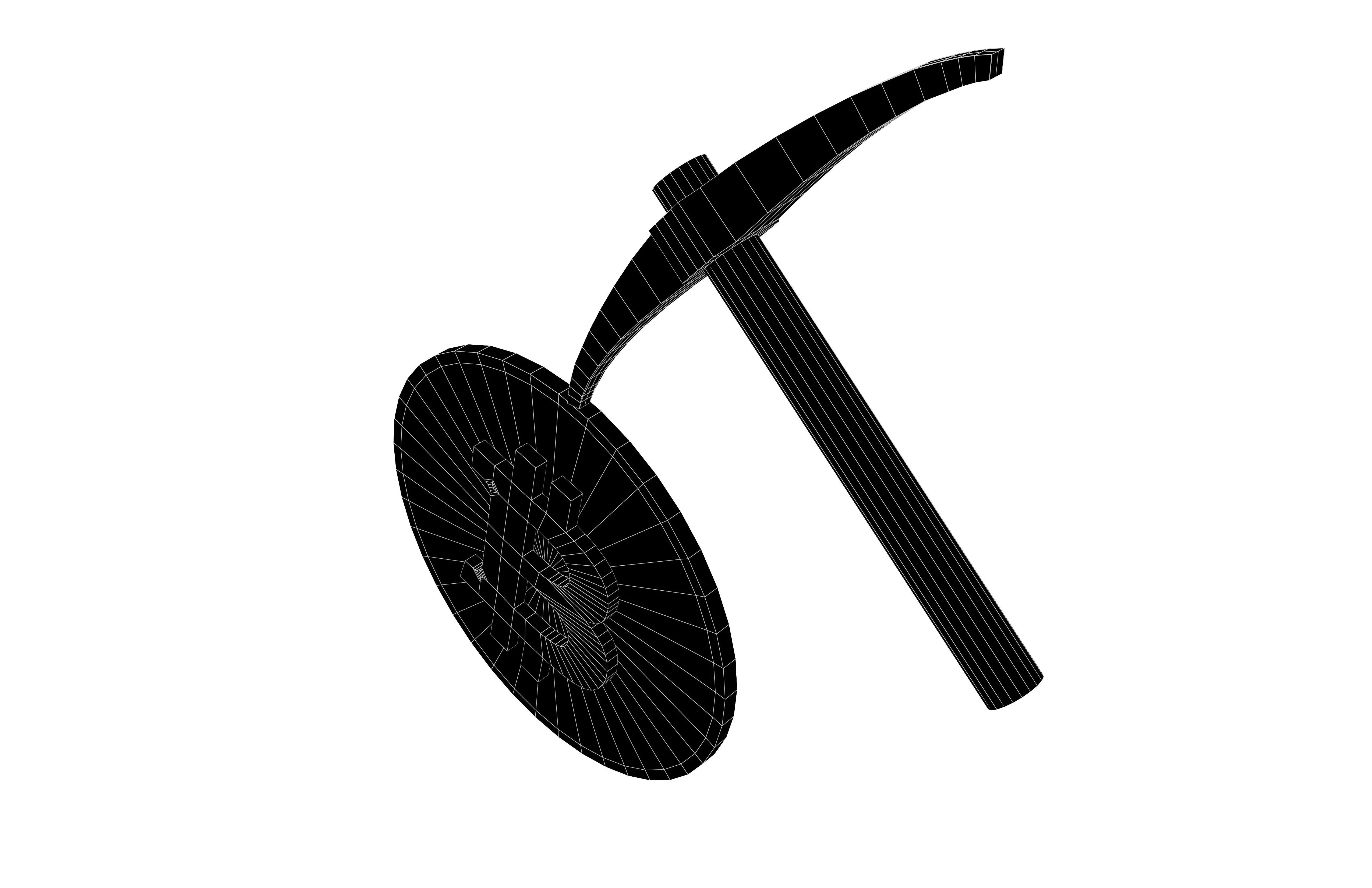 Mining Crypto Icon v1 002 Low-poly 3D model_6