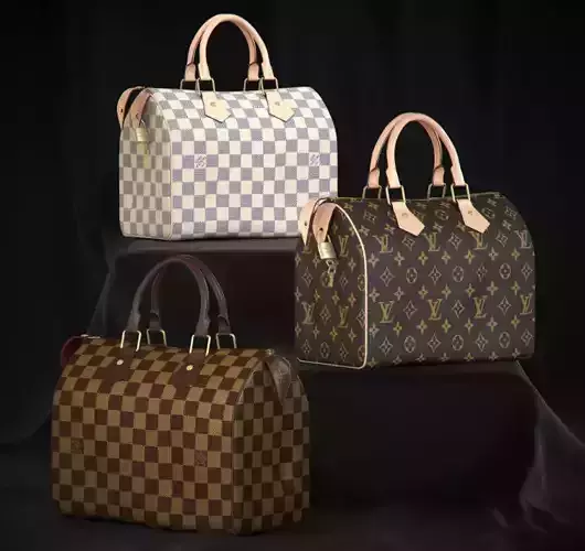 Louis Vuitton Speedy 25 Bag Low-poly 3D model