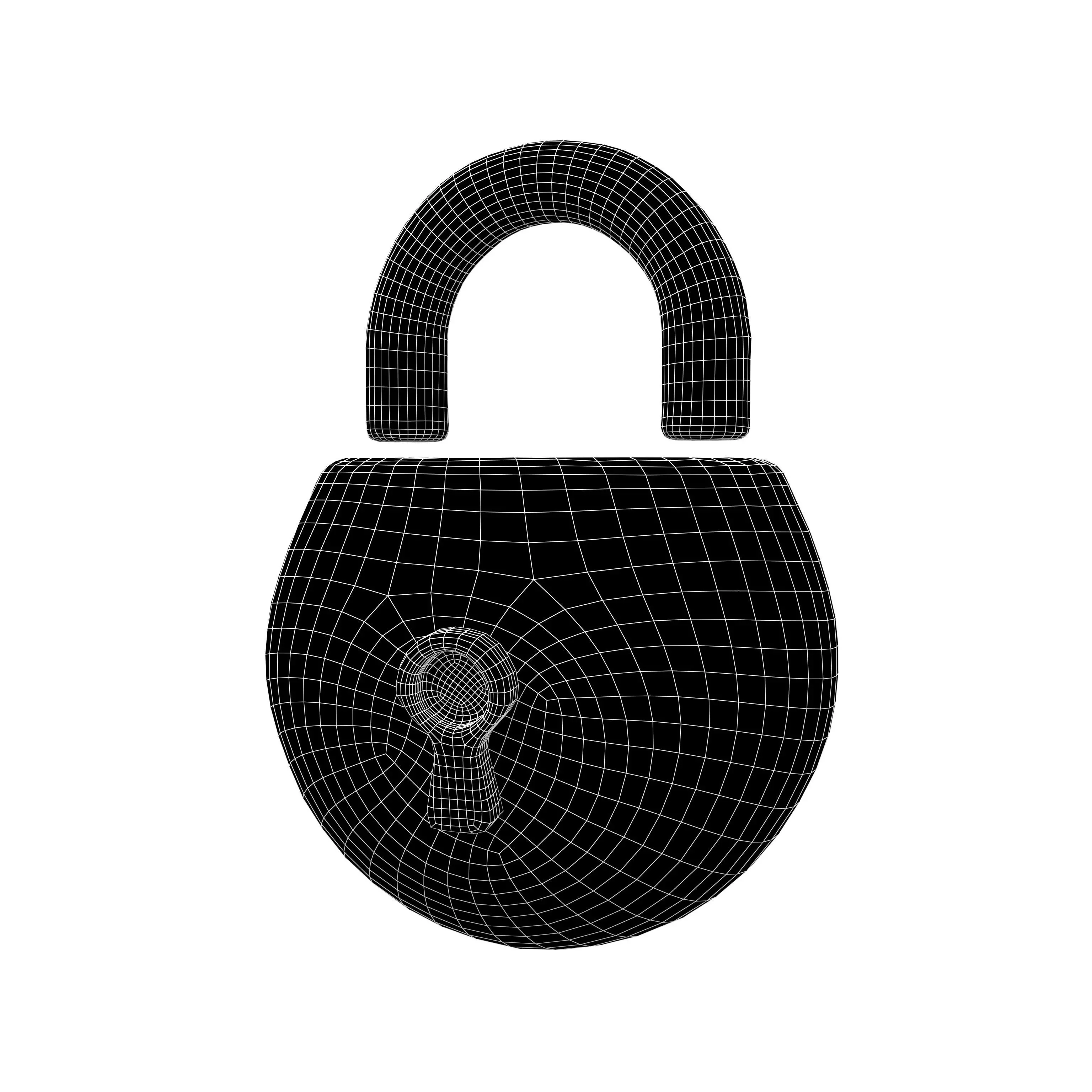 Lock Symbol v1 001 Low-poly 3D model_4