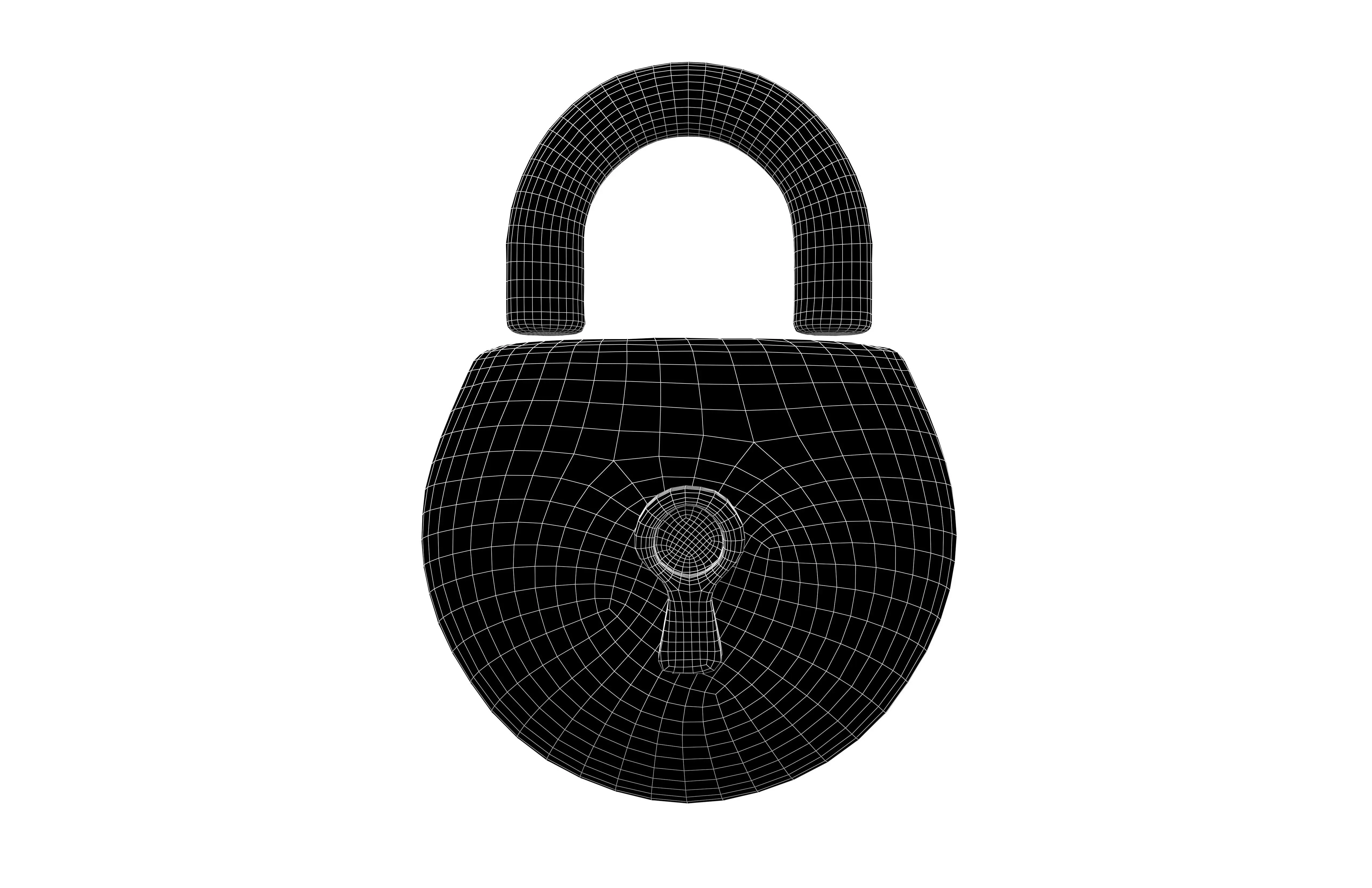Lock Symbol v1 001 Low-poly 3D model_5