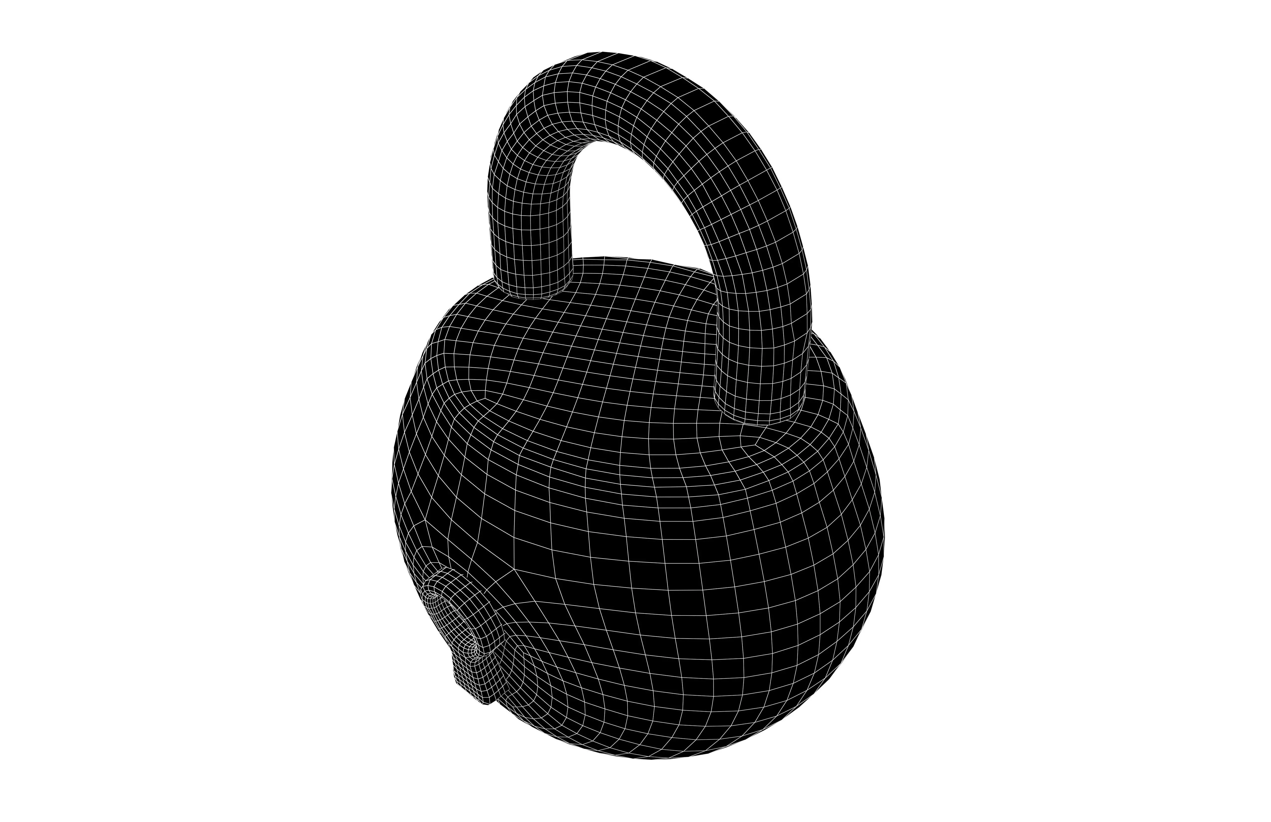 Lock Symbol v1 001 Low-poly 3D model_6