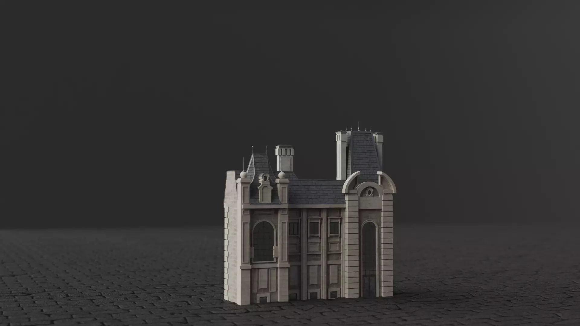 Classical European Building - House 29 3D model_0