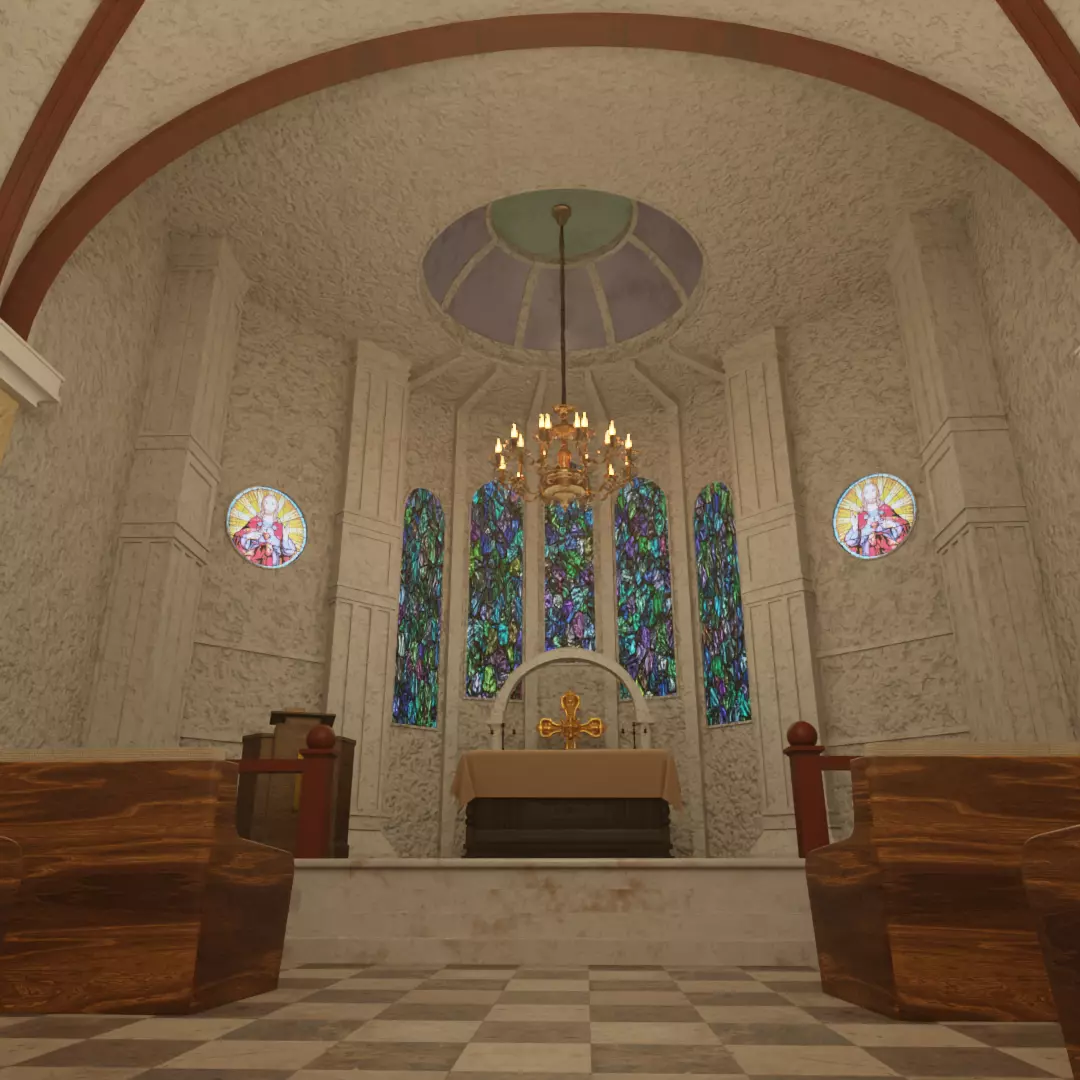 Church Set  Chapel of Soft Light 3D model_3