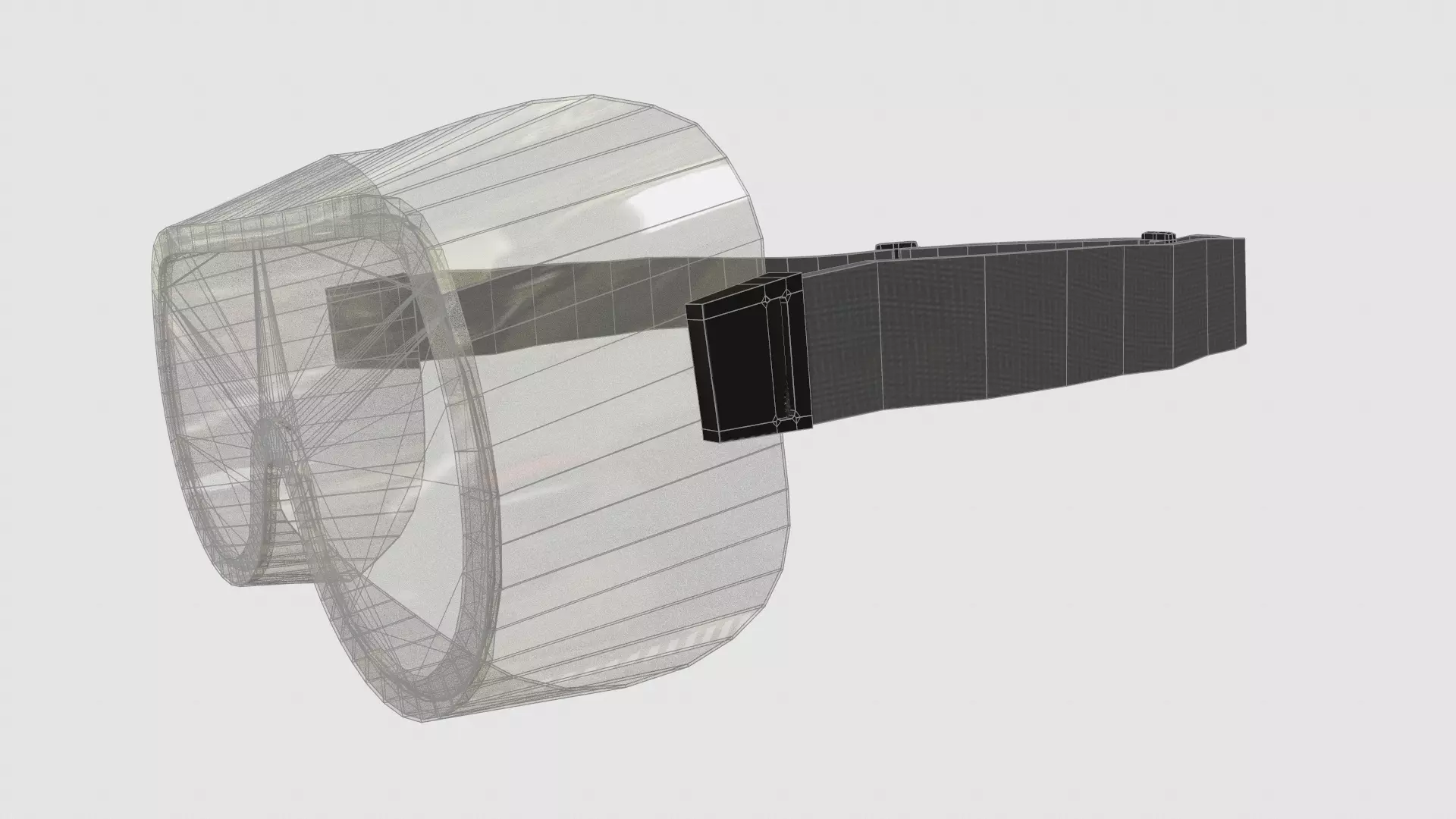 Chemical Splash Goggles Low Poly Low-poly 3D model_23