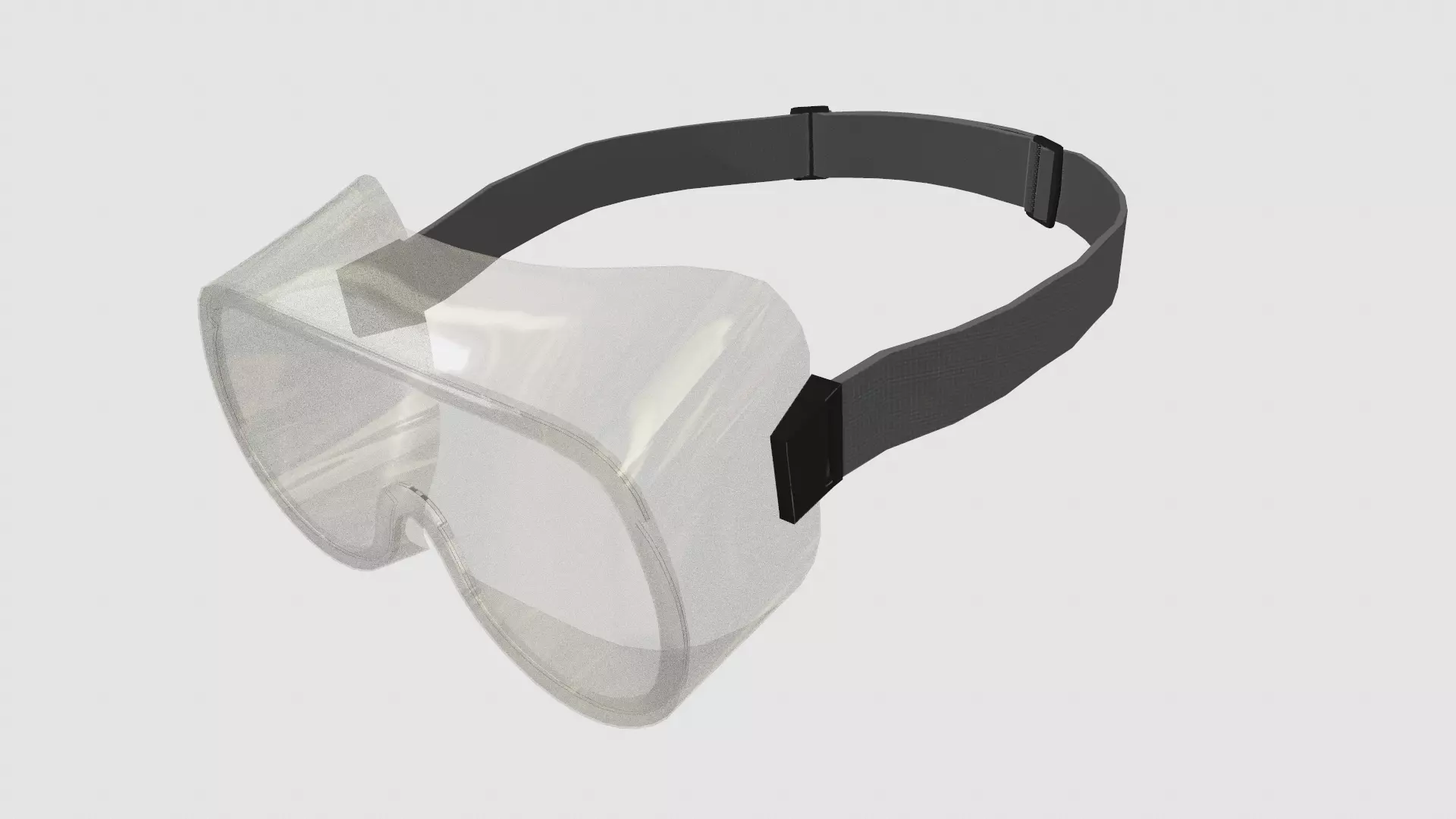 Chemical Splash Goggles Low Poly Low-poly 3D model_12