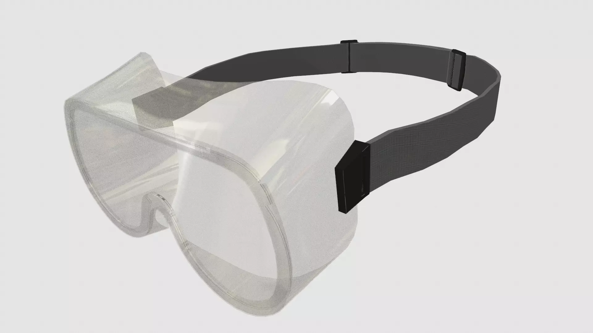 Chemical Splash Goggles Low Poly Low-poly 3D model_16