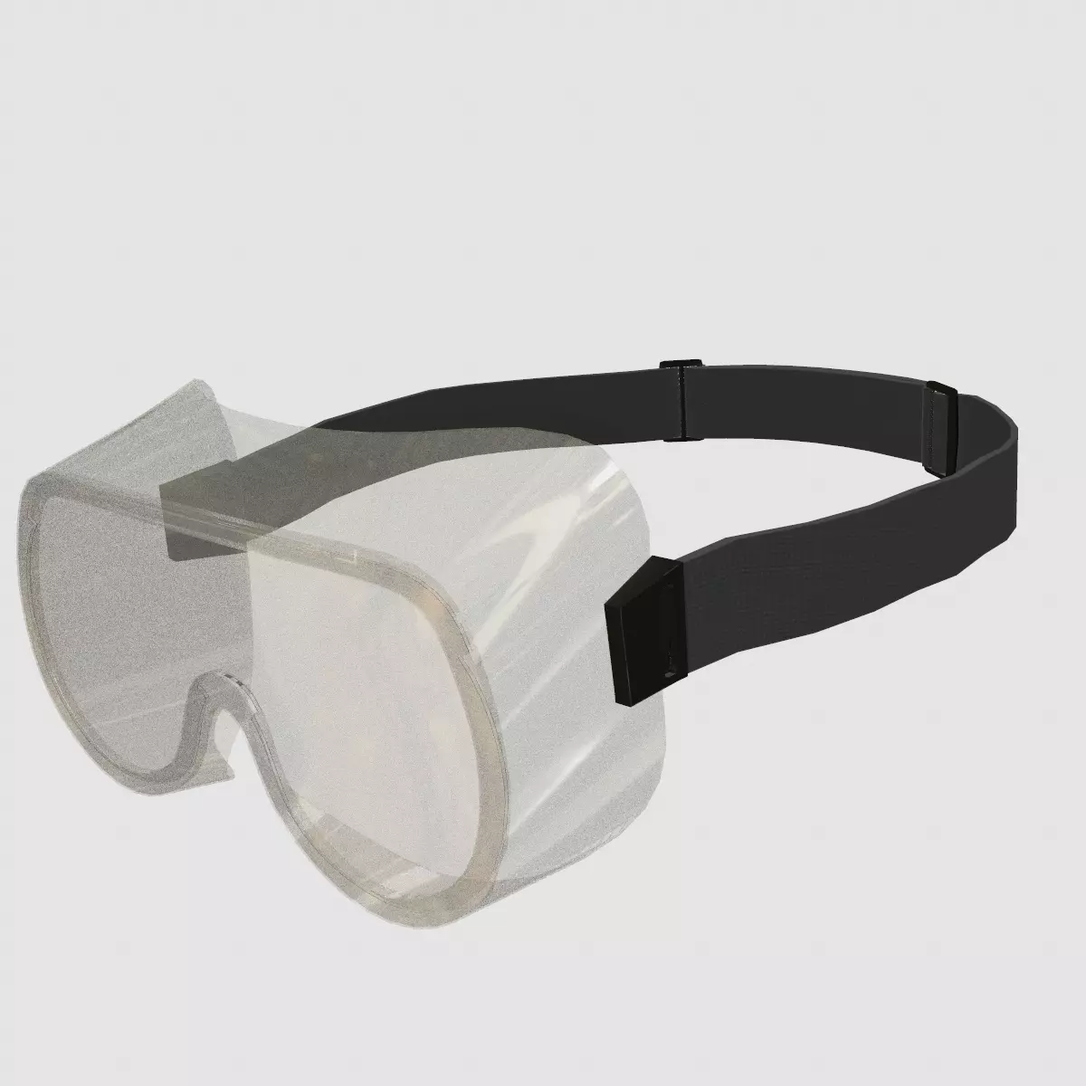 Chemical Splash Goggles Low Poly Low-poly 3D model_0