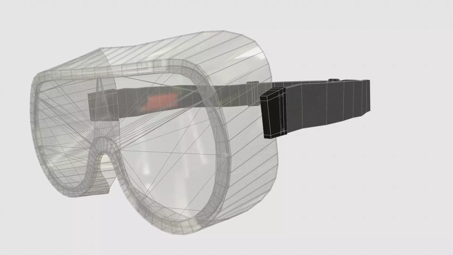 Chemical Splash Goggles Low Poly Low-poly 3D model_20