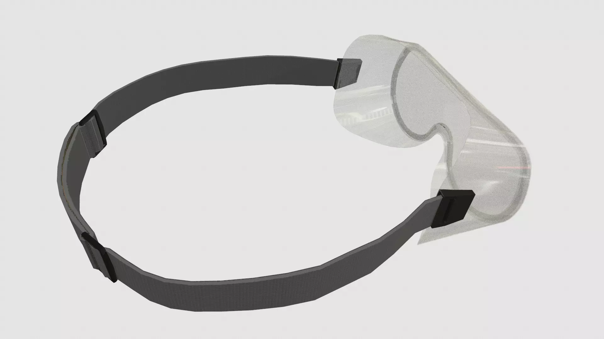 Chemical Splash Goggles Low Poly Low-poly 3D model_10