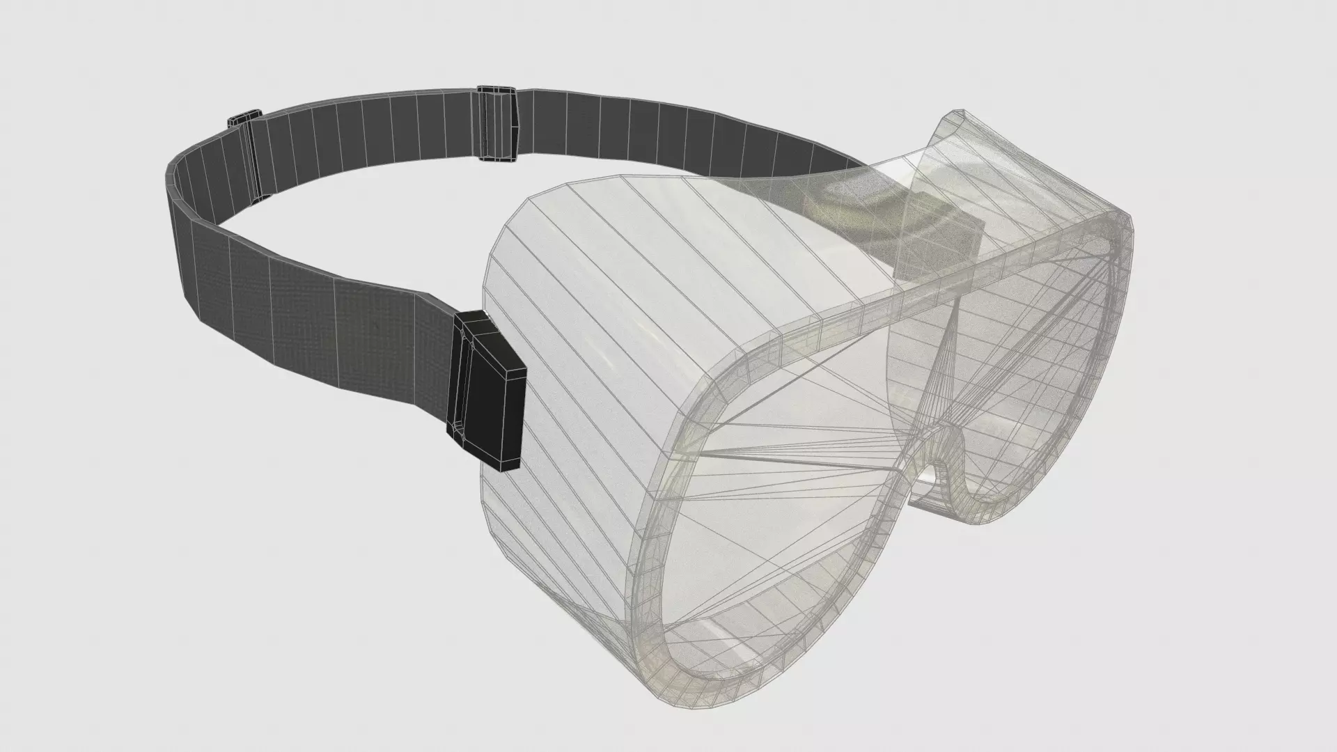 Chemical Splash Goggles Low Poly Low-poly 3D model_24