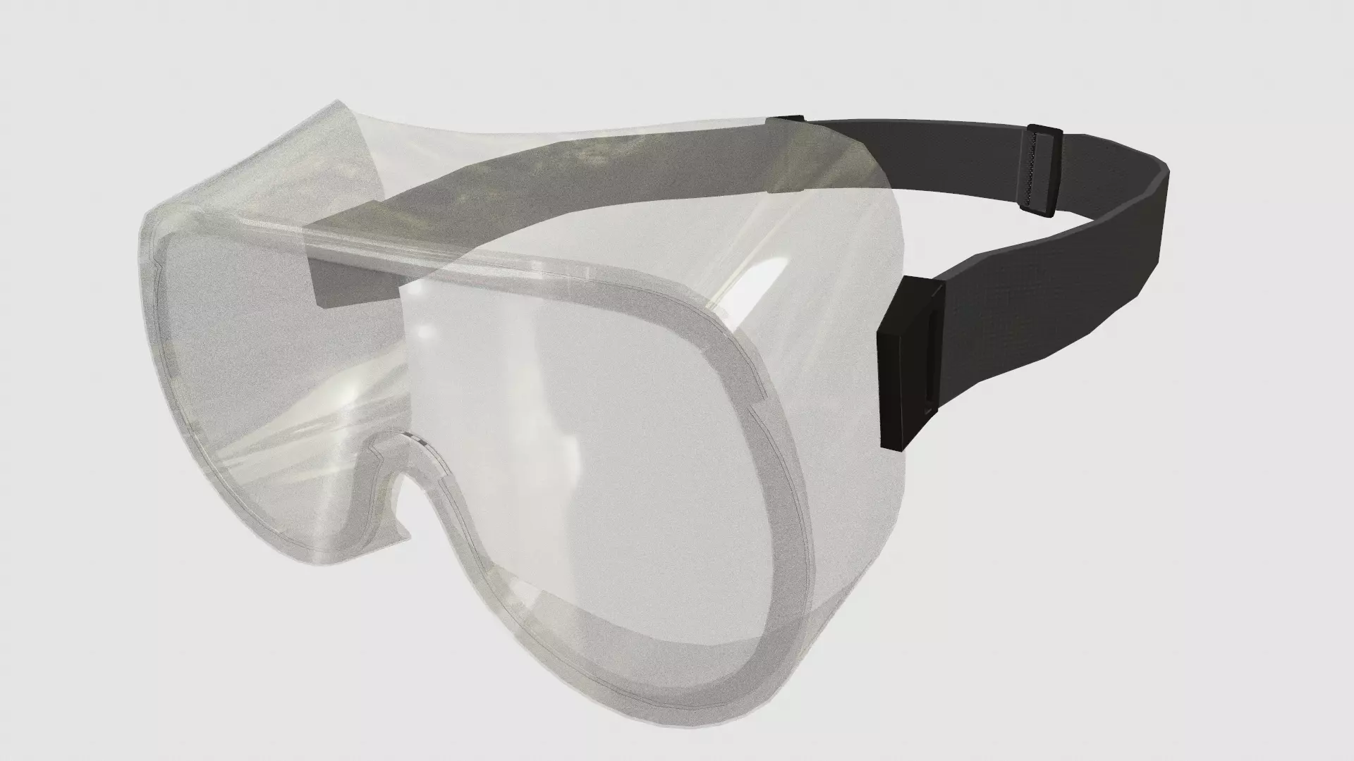 Chemical Splash Goggles Low Poly Low-poly 3D model_7